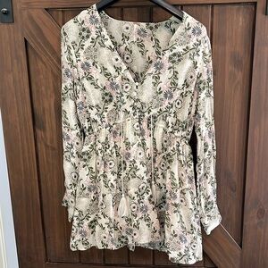 Free People Floral Minidress Size Small